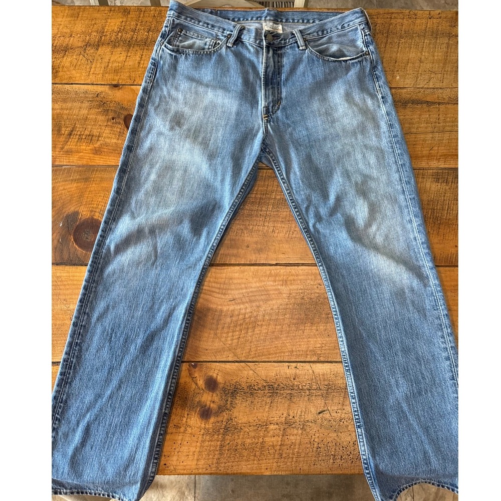 Polo Ralph Lauren Mens Classic Fit 867 Light Blue Denim Straight Leg Jeans 35x32